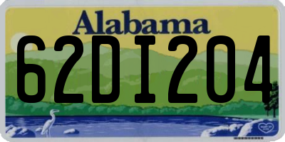 AL license plate 62DI204