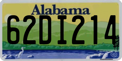 AL license plate 62DI214