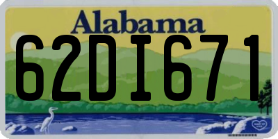 AL license plate 62DI671