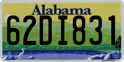 AL license plate 62DI831