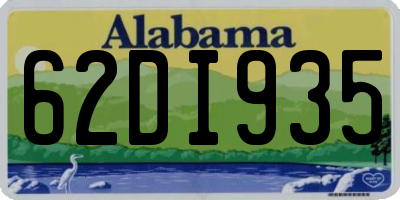 AL license plate 62DI935
