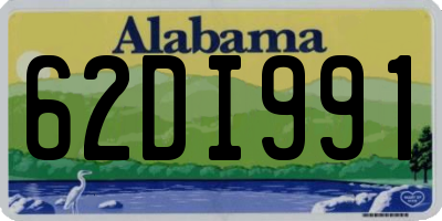 AL license plate 62DI991