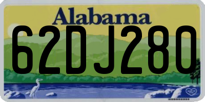 AL license plate 62DJ280