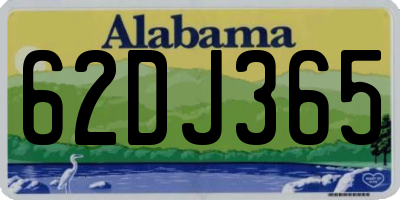 AL license plate 62DJ365