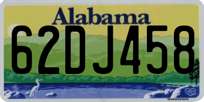AL license plate 62DJ458