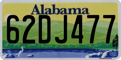 AL license plate 62DJ477