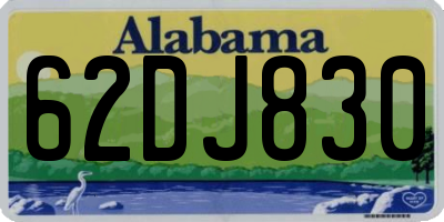 AL license plate 62DJ830