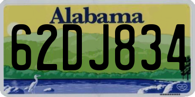 AL license plate 62DJ834