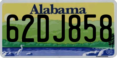 AL license plate 62DJ858