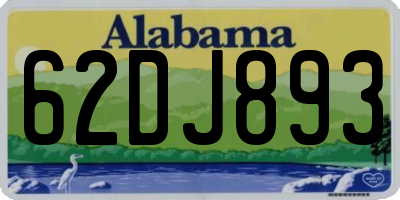 AL license plate 62DJ893