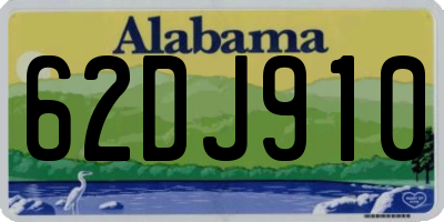 AL license plate 62DJ910
