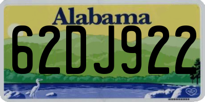 AL license plate 62DJ922