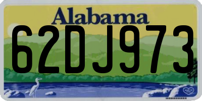 AL license plate 62DJ973