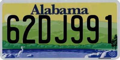 AL license plate 62DJ991