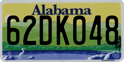 AL license plate 62DK048