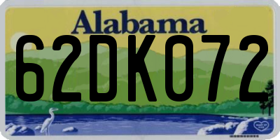 AL license plate 62DK072