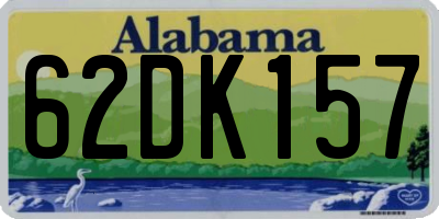 AL license plate 62DK157