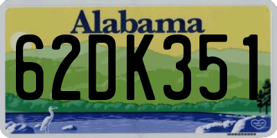 AL license plate 62DK351