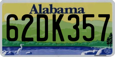 AL license plate 62DK357
