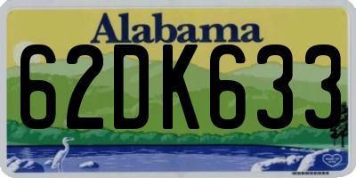 AL license plate 62DK633