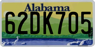 AL license plate 62DK705