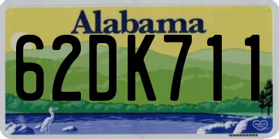 AL license plate 62DK711