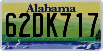 AL license plate 62DK717
