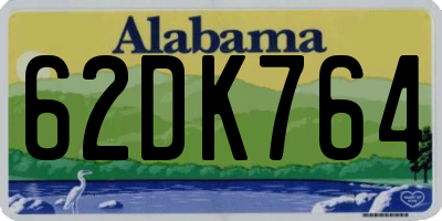 AL license plate 62DK764