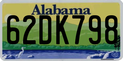 AL license plate 62DK798