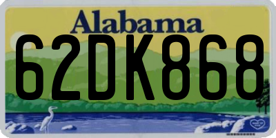 AL license plate 62DK868