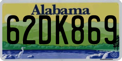 AL license plate 62DK869