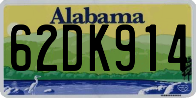 AL license plate 62DK914