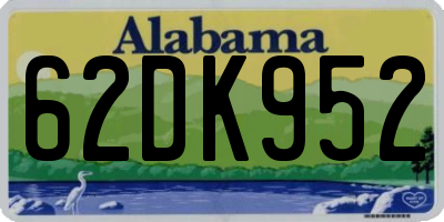 AL license plate 62DK952