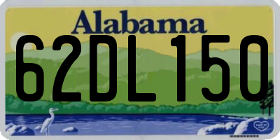 AL license plate 62DL150