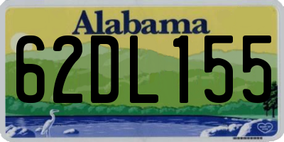 AL license plate 62DL155