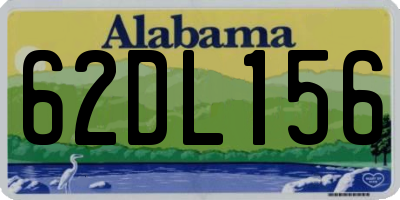 AL license plate 62DL156