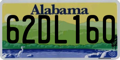 AL license plate 62DL160