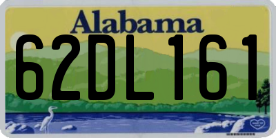AL license plate 62DL161