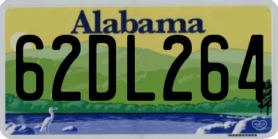 AL license plate 62DL264