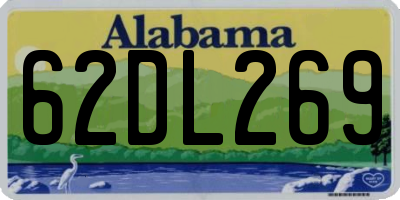 AL license plate 62DL269
