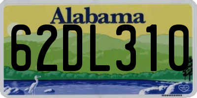AL license plate 62DL310