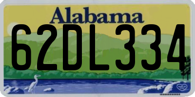 AL license plate 62DL334