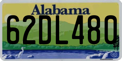 AL license plate 62DL480
