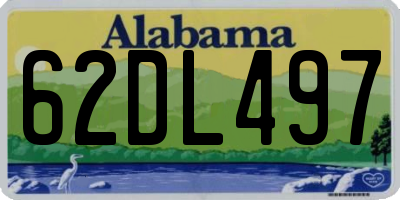 AL license plate 62DL497