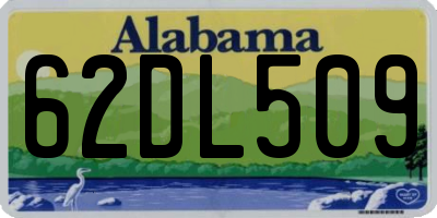 AL license plate 62DL509