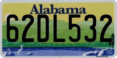 AL license plate 62DL532