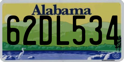 AL license plate 62DL534