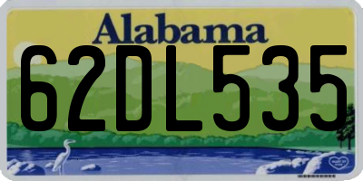 AL license plate 62DL535