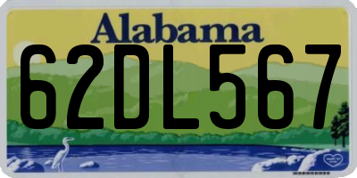 AL license plate 62DL567