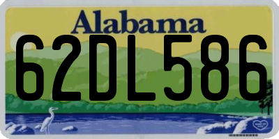 AL license plate 62DL586